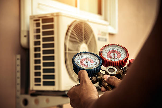 Professional Air Conditioning Service technician working in De Leon Springs, FL